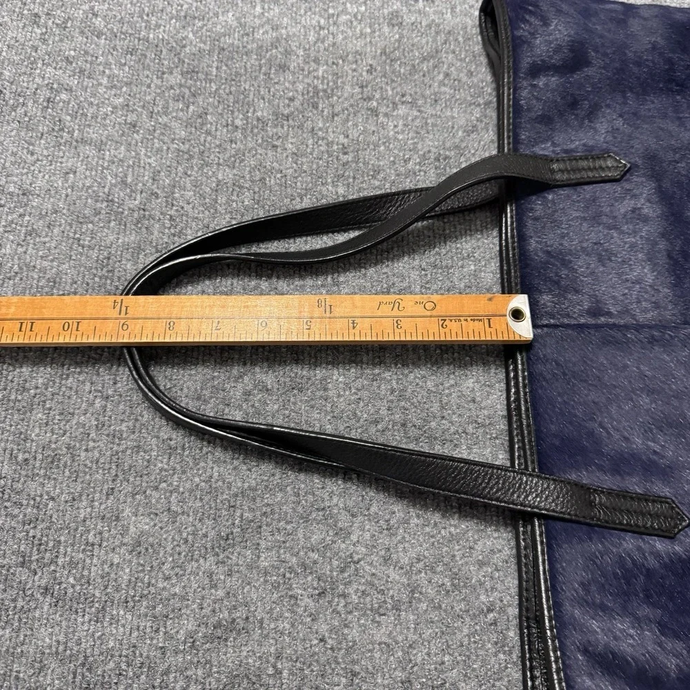 Christopher Kon Blue Pony Hair‎ Leather Tote
